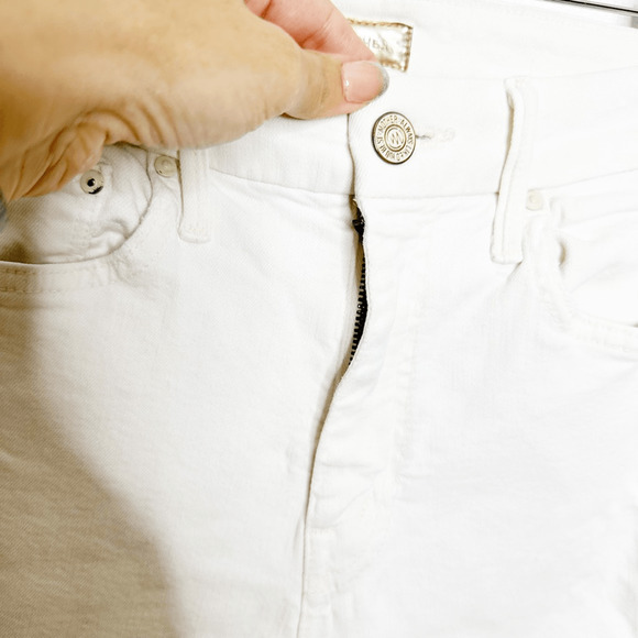 MADEWELL Cali Demi Boot Jeans women's Pure White crop mid rise stretch AJ195 28 - Picture 4 of 10